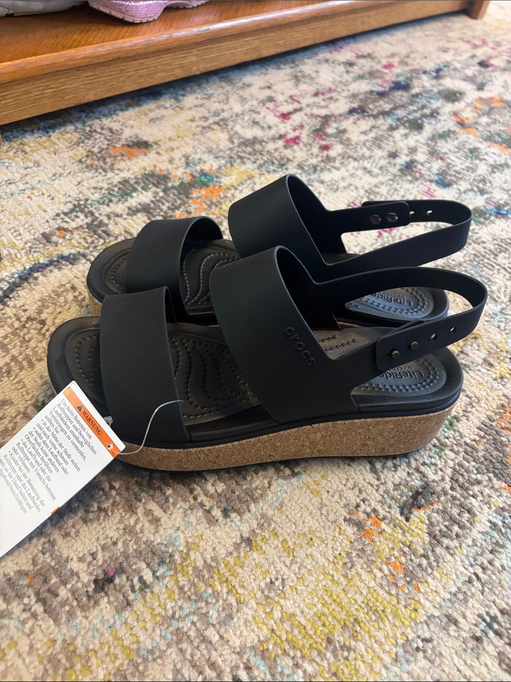Crocs Brooklyn cork low wedge size 8 NWT